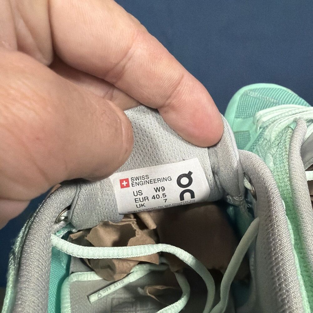 On Running Cloud 5 Mint Green Women's Running Shoes Size 9 - Picture 6 of 7